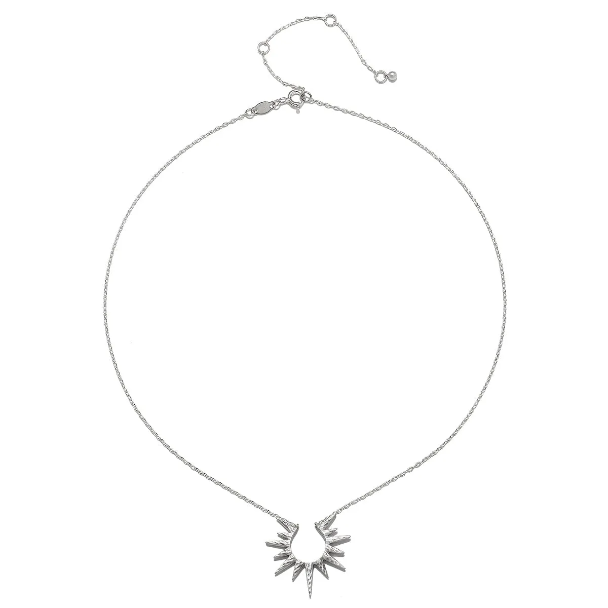 Incandescent Glow Silver Starburst Necklace