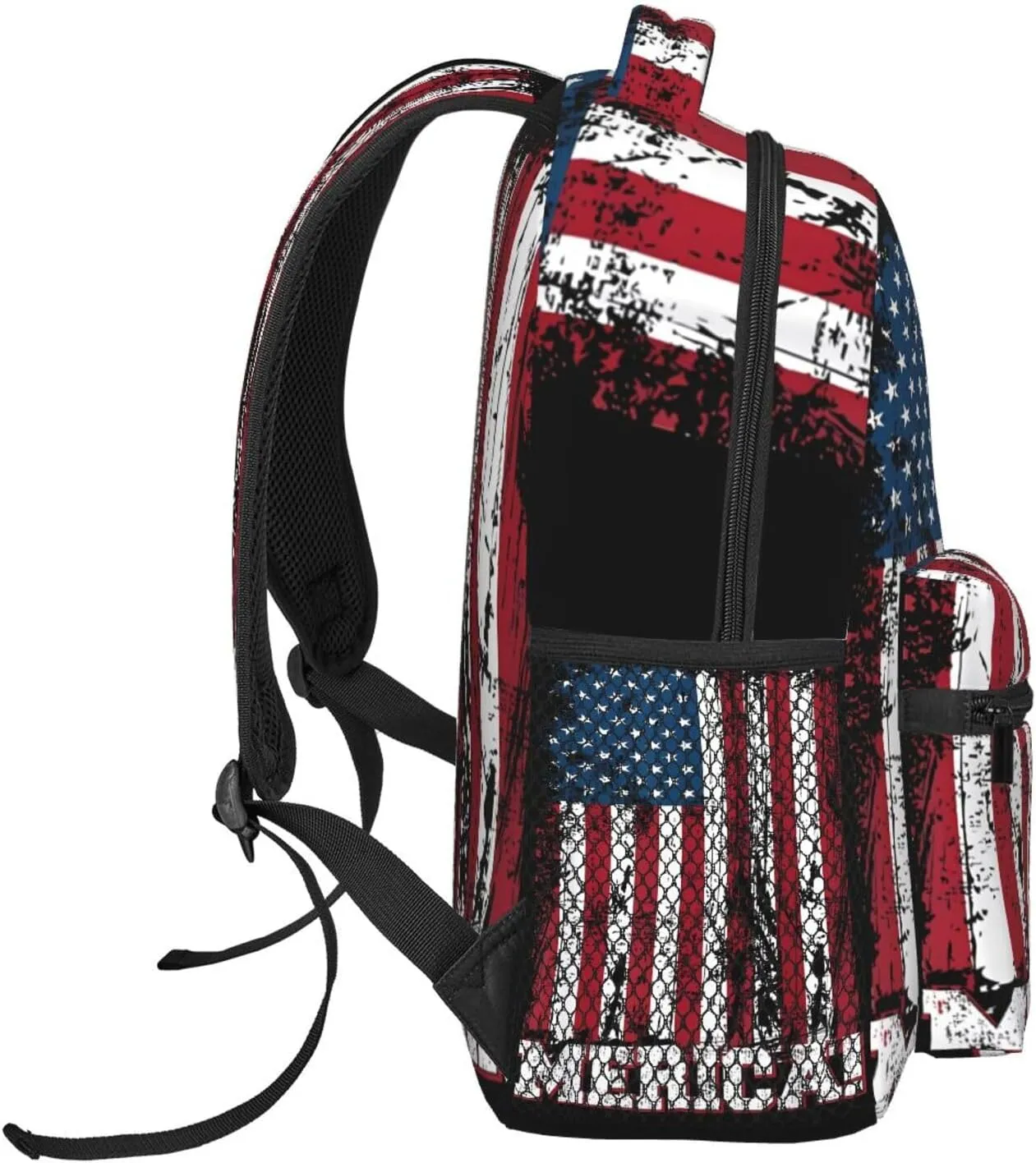 Independence Day American Flag Patriotic Backpack Casual Laptop Backpack Double Shoulder Bag Lightweight Backpack For Women Men Travel