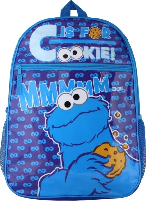 INTIMO Sesame Street Cookie Monster C Is For Cookie Dual-Compartment Backpack Bag
