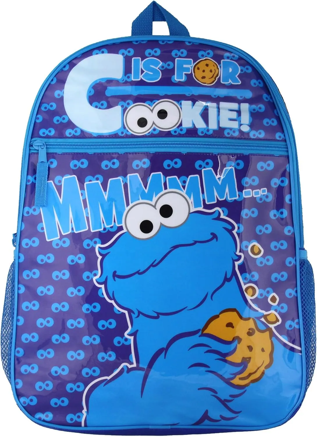 INTIMO Sesame Street Cookie Monster C Is For Cookie Dual-Compartment Backpack Bag