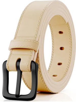 ITAY Metal Free Hypoallergenic Leather TSA Belt Strap, Sturdy Men's Adjustable Nickel Free Belt