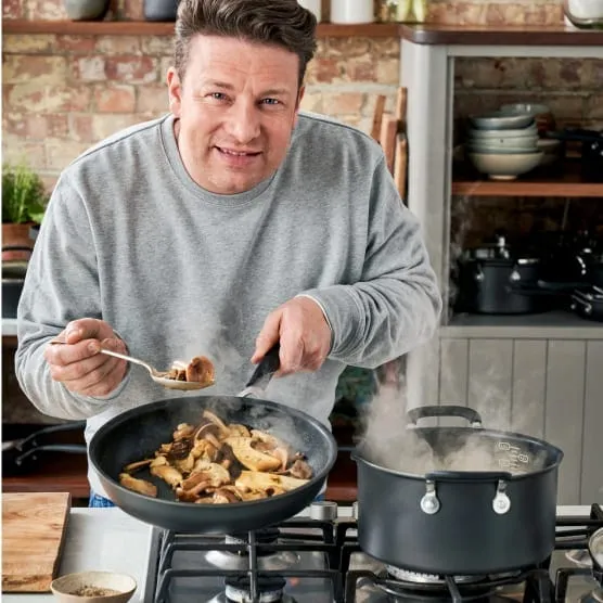 Jamie Oliver Cooks Classics Hard Anodised Non-Stick Cookware Set, 9 Piece H9125S44