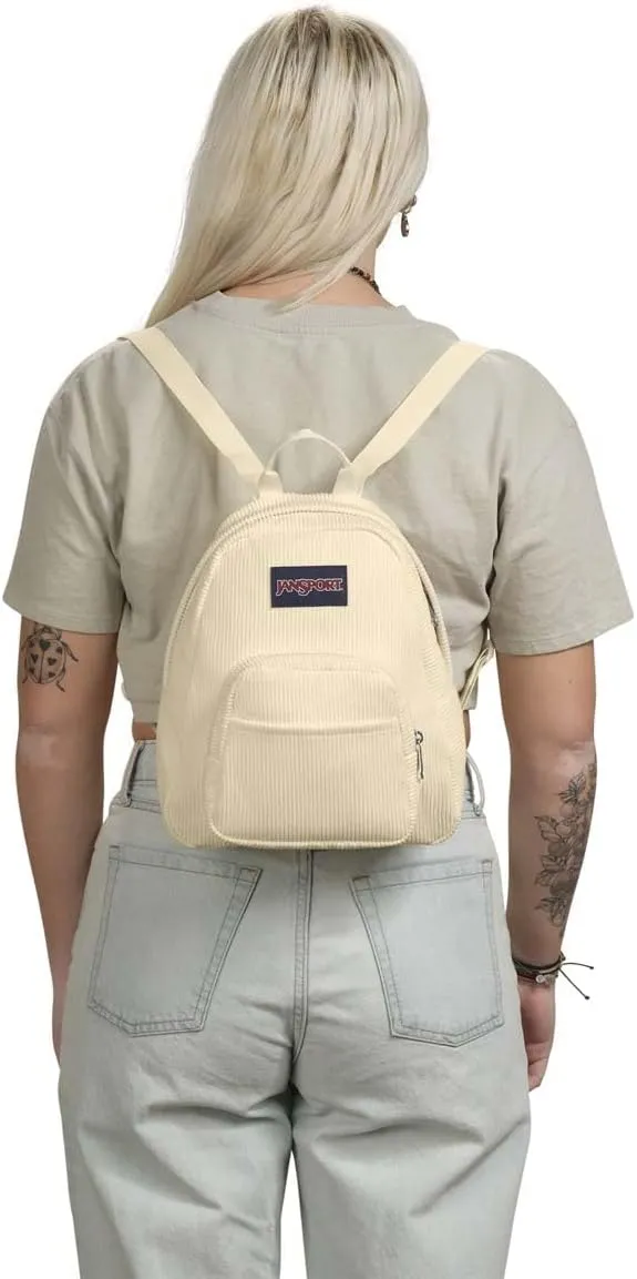 JanSport Half Pint FX Mini Backpack - Ideal Day Bag for Travel & Sightseeing - Coconut Corduroy