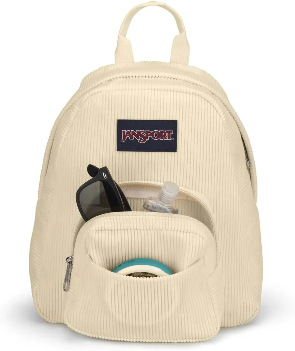 JanSport Half Pint FX Mini Backpack - Ideal Day Bag for Travel & Sightseeing - Coconut Corduroy