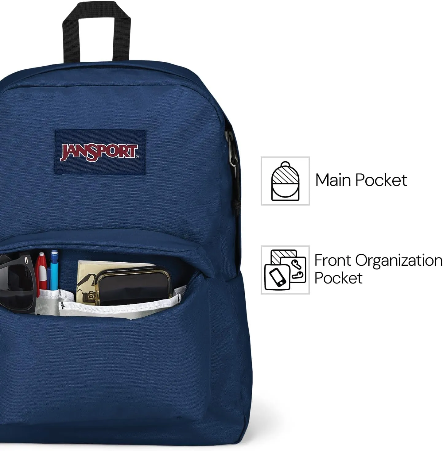 JanSport SuperBreak Plus Backpack with Padded 15-inch Laptop Sleeve and Integrated Bottle Pocket - Spacious and Durable Daypack for Work and Travel - Butterfly Baddie