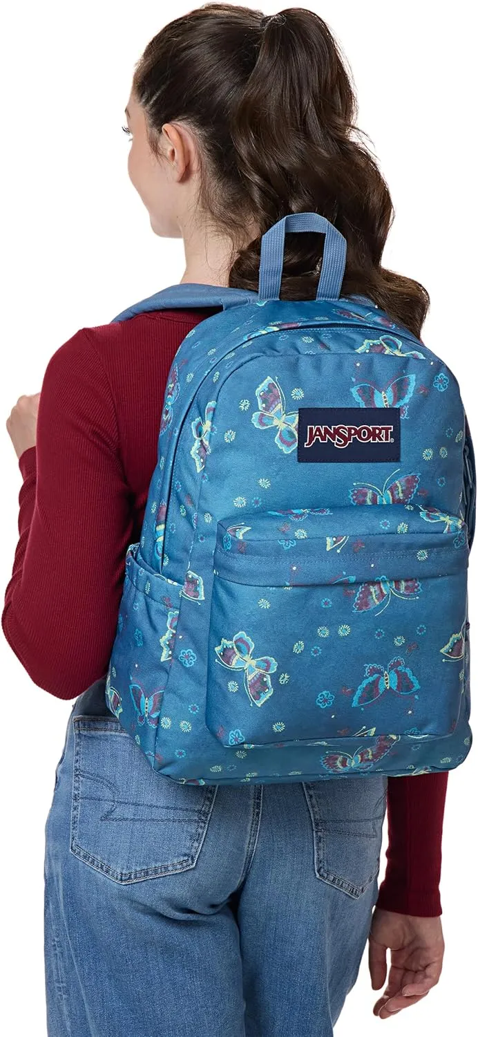 JanSport SuperBreak Plus Backpack with Padded 15-inch Laptop Sleeve and Integrated Bottle Pocket - Spacious and Durable Daypack for Work and Travel - Butterfly Baddie