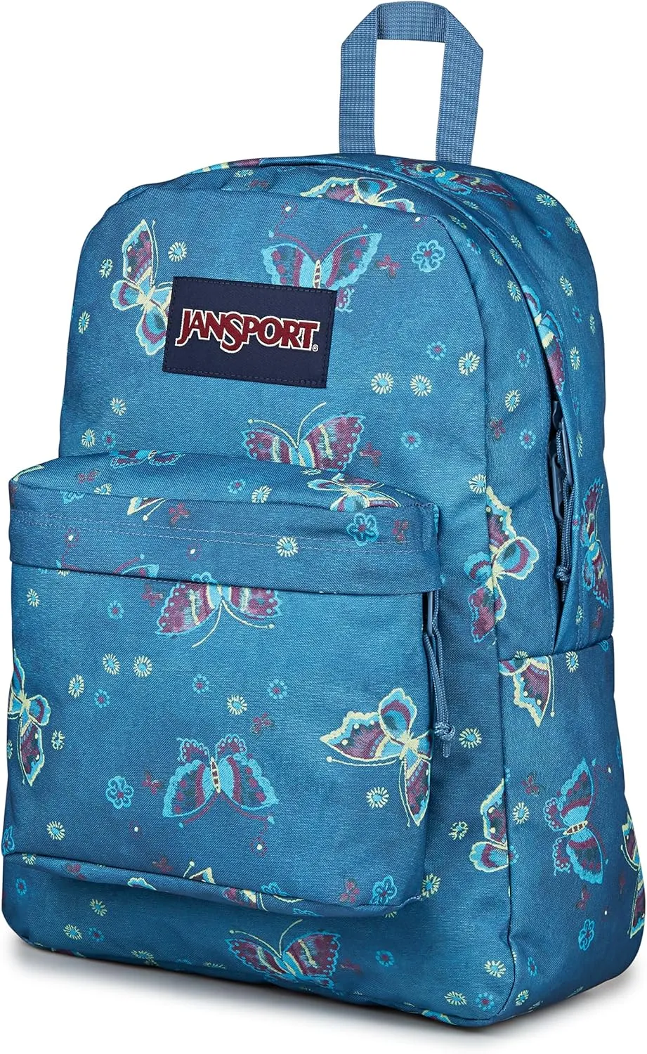 JanSport SuperBreak Plus Backpack with Padded 15-inch Laptop Sleeve and Integrated Bottle Pocket - Spacious and Durable Daypack for Work and Travel - Butterfly Baddie