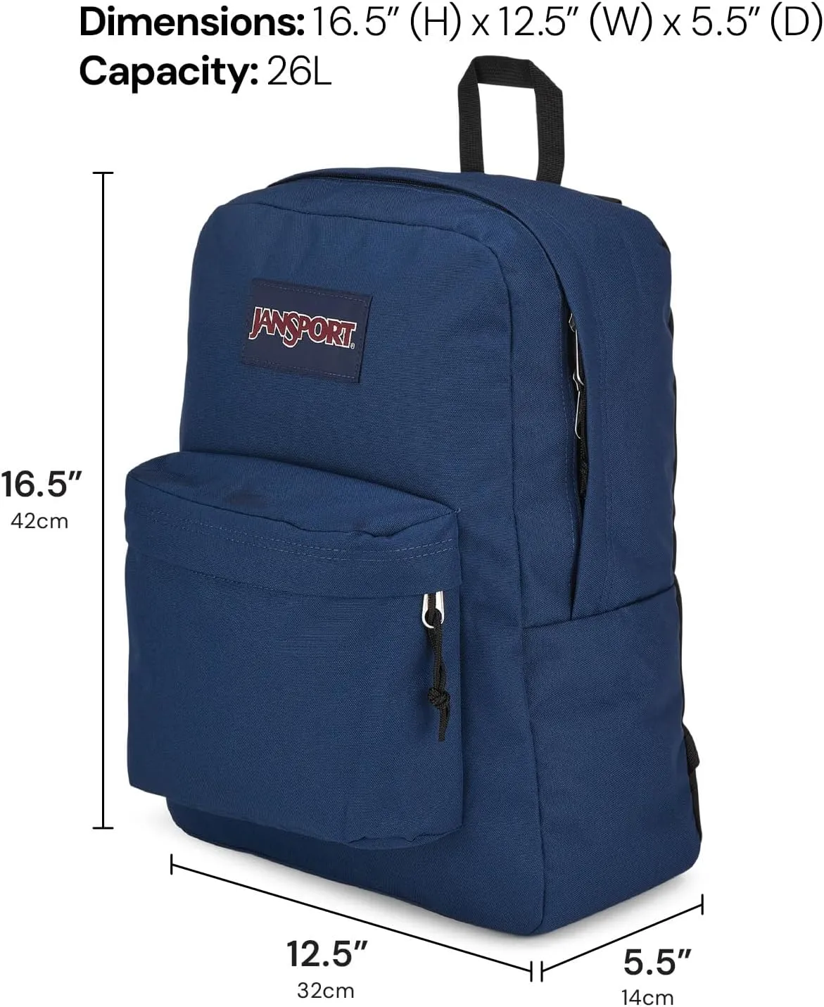 JanSport SuperBreak Plus Backpack with Padded 15-inch Laptop Sleeve and Integrated Bottle Pocket - Spacious and Durable Daypack for Work and Travel - Butterfly Baddie