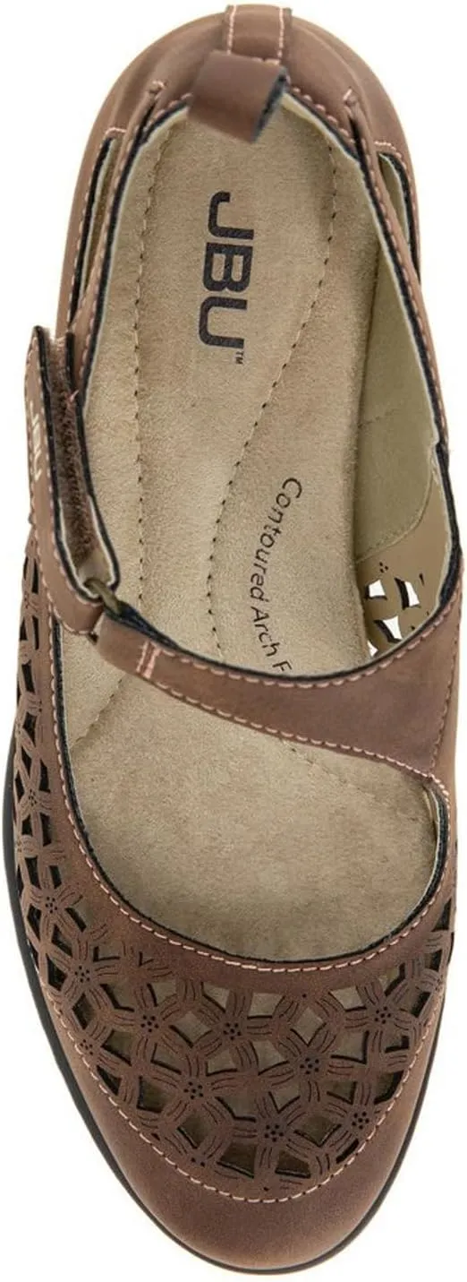 JBU Jolene Women's Comfort Casual Adjustable Ankle Strap Pump