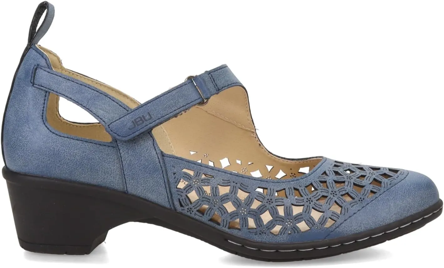 JBU Jolene Women's Comfort Casual Adjustable Ankle Strap Pump