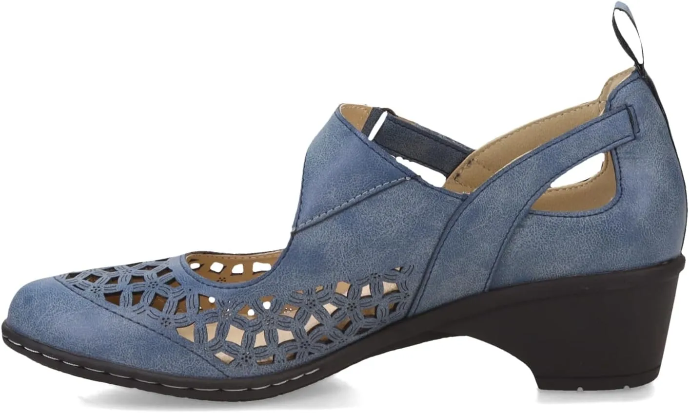 JBU Jolene Women's Comfort Casual Adjustable Ankle Strap Pump