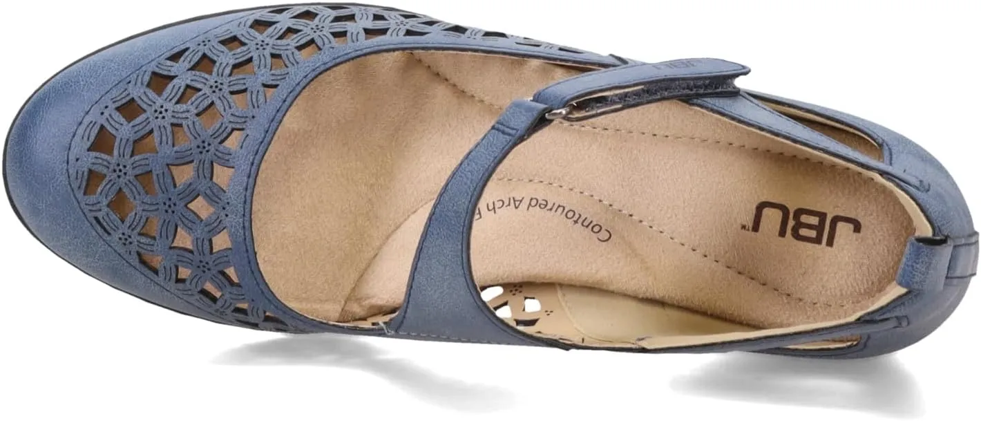 JBU Jolene Women's Comfort Casual Adjustable Ankle Strap Pump