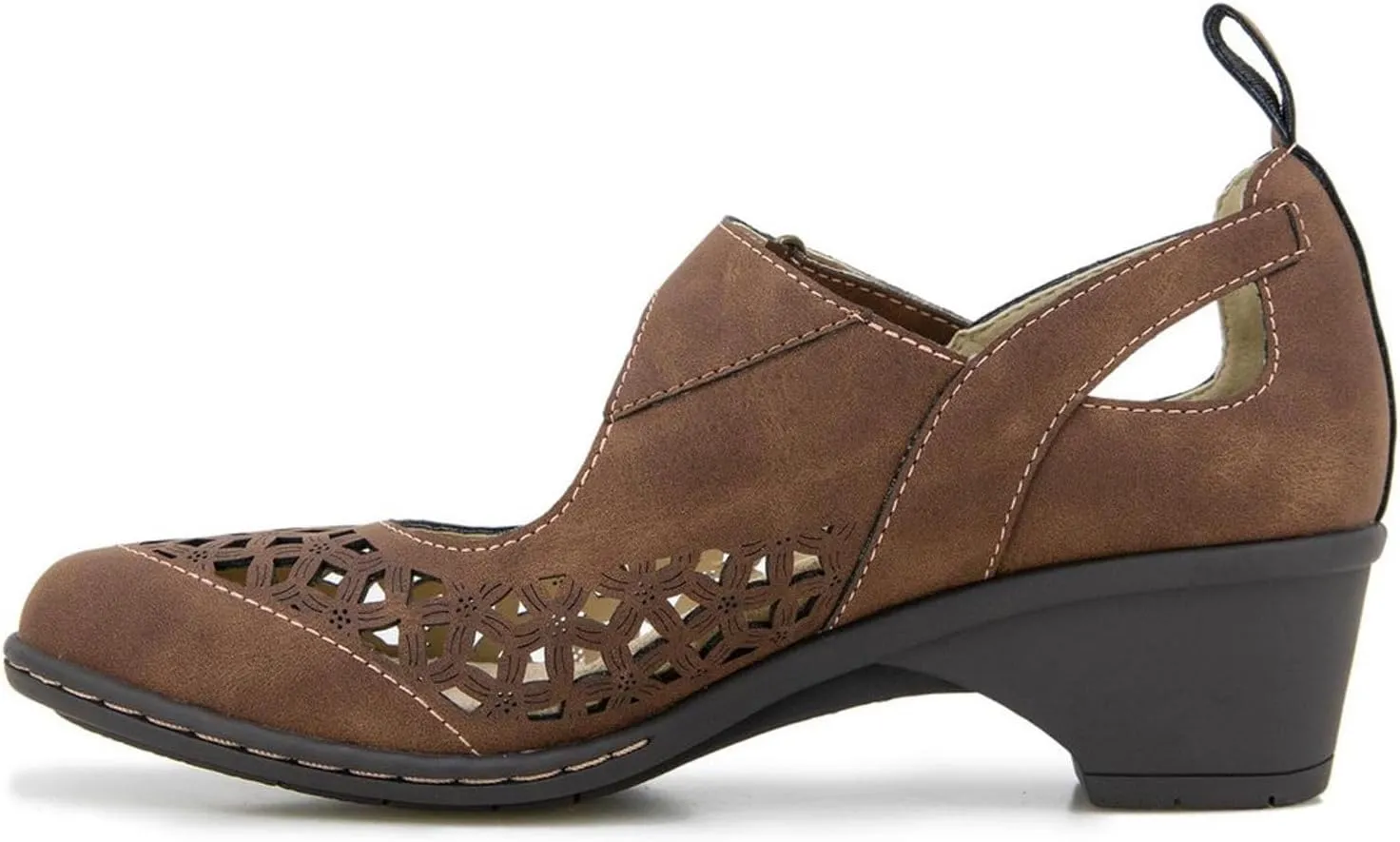 JBU Jolene Women's Comfort Casual Adjustable Ankle Strap Pump