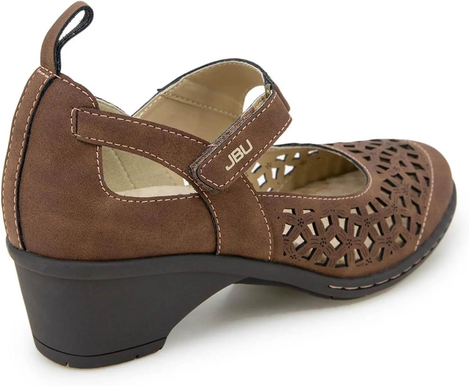 JBU Jolene Women's Comfort Casual Adjustable Ankle Strap Pump