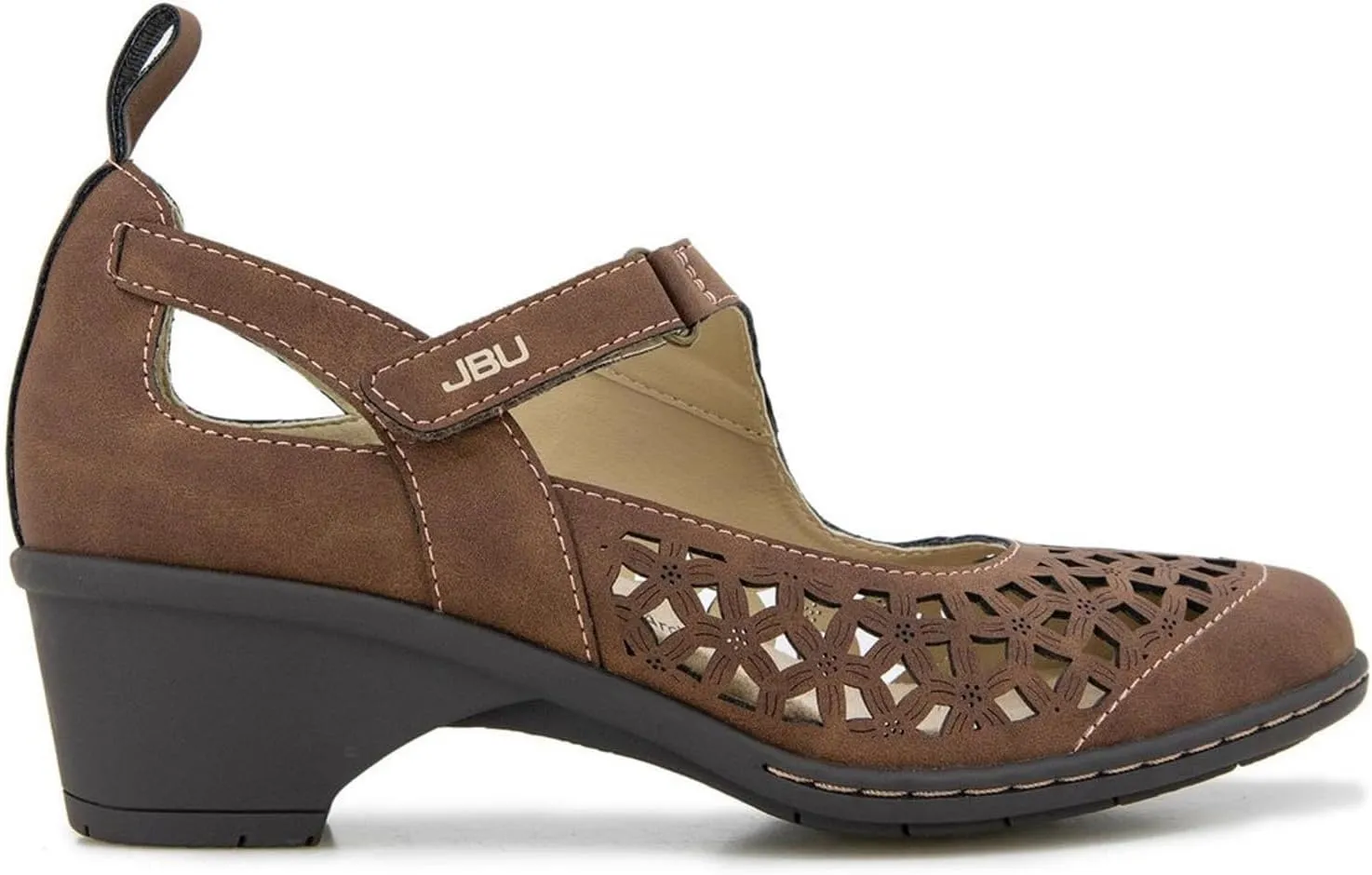 JBU Jolene Women's Comfort Casual Adjustable Ankle Strap Pump