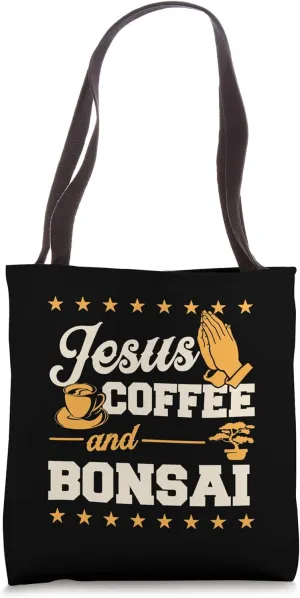 Jesus Coffee And Bonsai Tote Bag