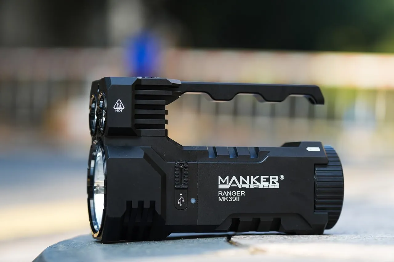 JETBeam MK39 Brightest Flashlight 25000 Lumens,5 Modes Handheld Spotlight Waterproof Zoomable Flash Light,30 Different Brightness Level,Beam Range 1120 Meters,for Outdoor, Emergency and Caving﻿