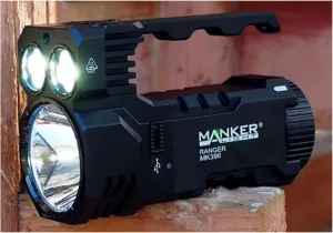 JETBeam MK39 Brightest Flashlight 25000 Lumens,5 Modes Handheld Spotlight Waterproof Zoomable Flash Light,30 Different Brightness Level,Beam Range 1120 Meters,for Outdoor, Emergency and Caving﻿