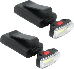 jojofuny Clip-on Lamp Head 2 Pack Baseball Hat Visor Lights Camping Light Wide Beam for Outdoor Use