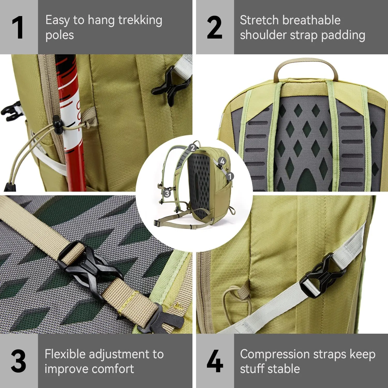 KAILAS Adventure 22L Lightweight Hiking Backpack Waterproof Trekking Backpack Small Daypack Outdoor Camping Trip Travel