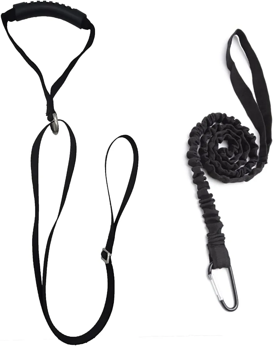 Kayak Stand Up Assist Strap Pull Up Strap Multi-Purpose Kayak Canoe Drag Strap,Strong Handle Adjustable Length from 34-54 inch (with Paddle Leash)