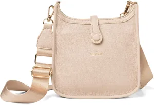 KEDZIE Bella Vegan Leather Crossbody Bag for Women with Adjustable Strap