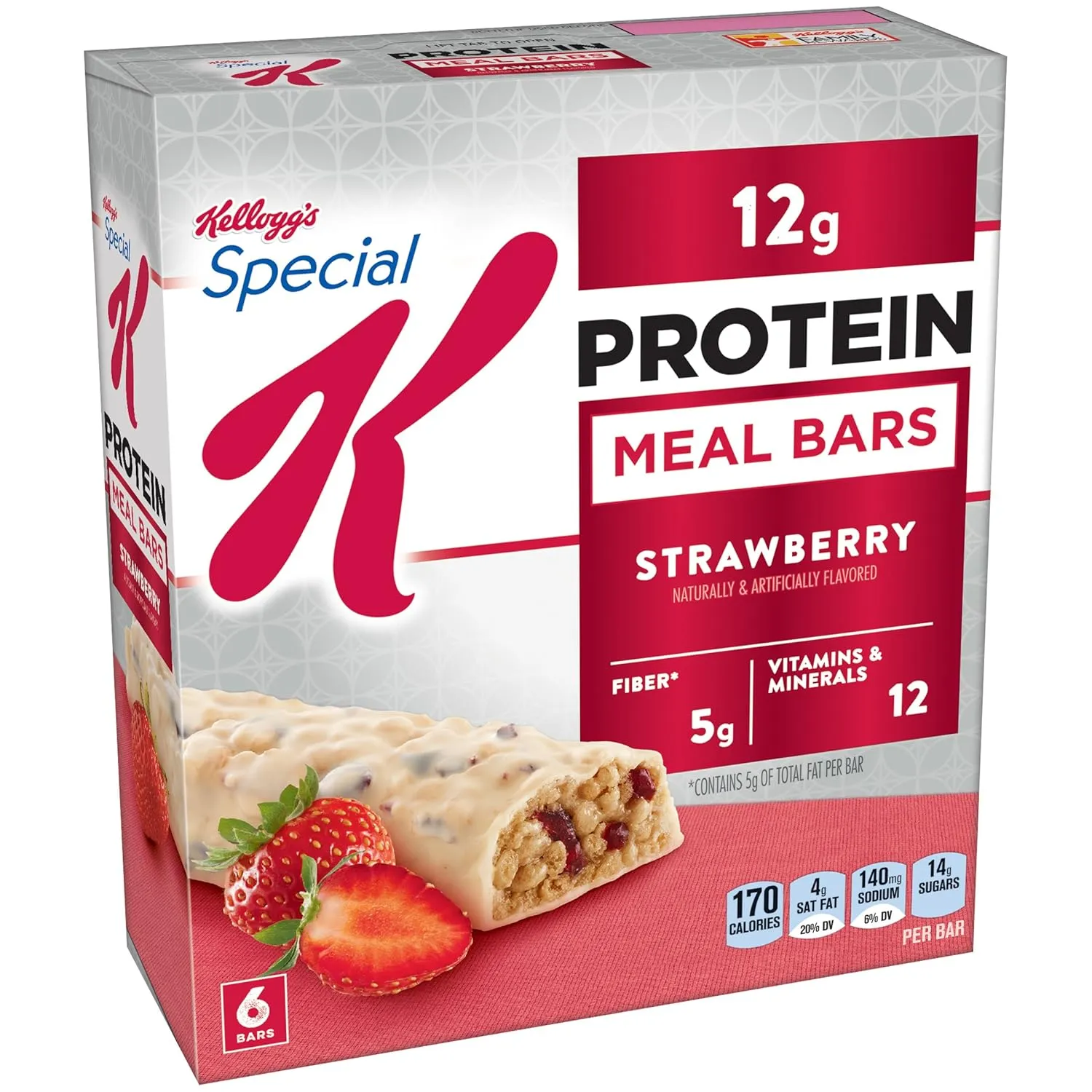 Kellogg's Special K Protein Meal Bars, Strawberry, 6 Count Box (Pack of 3)