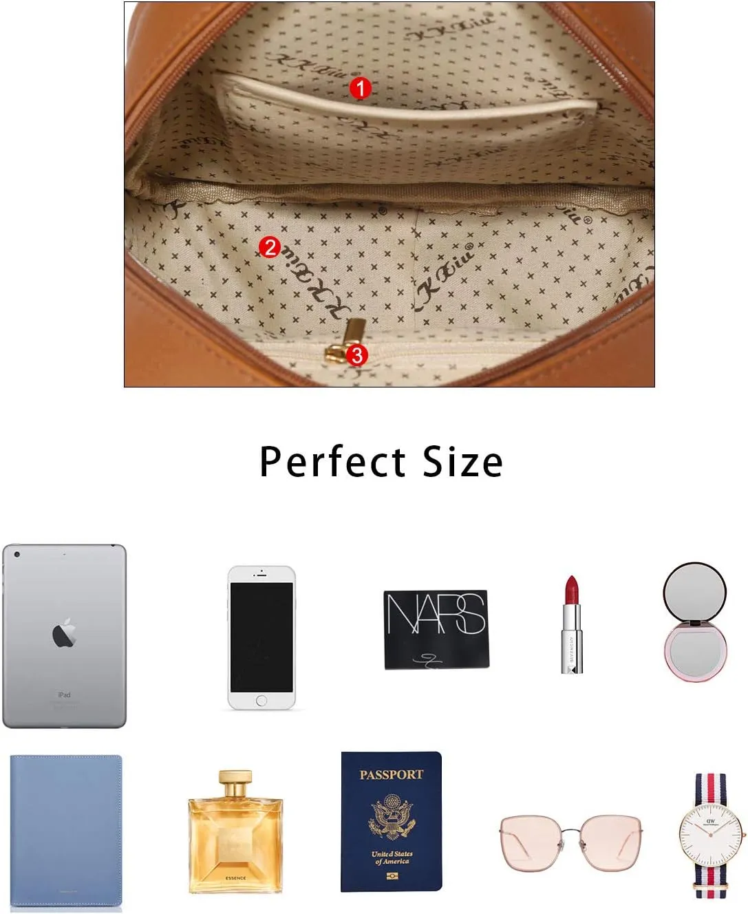 KKXIU Girls Small Backpack Purse Vegan Leather Mini Bookbag for Women Cute Teen Pompom Daypack
