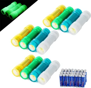 KunHe 12 Pack Glow in Dark Flashlights Mini Flashlight for Kids Bulk flashlights with Batteries Included Perfect for Teaching Kids Birthday Party Christmas Gifts Stocking Stuffers