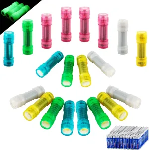 KunHe 20 Pack Glow in Dark Flashlights Mini Flashlight for Kids Bulk flashlights with Batteries Included Perfect for Teaching Kids Birthday Party Christmas Gifts Stocking Stuffers