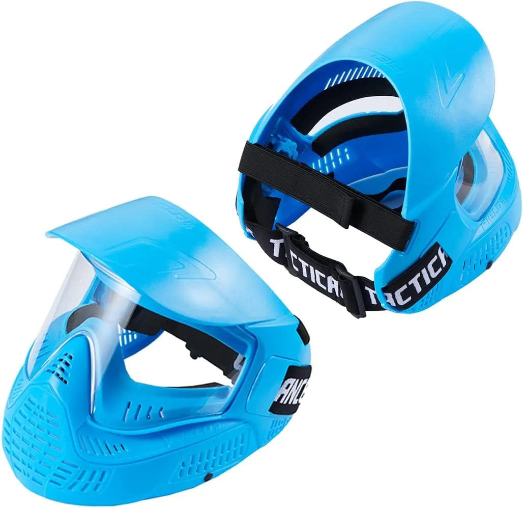 Lancer Tactical High Strength Polyethylene Full Face Airsoft Paintball Mask with Visor