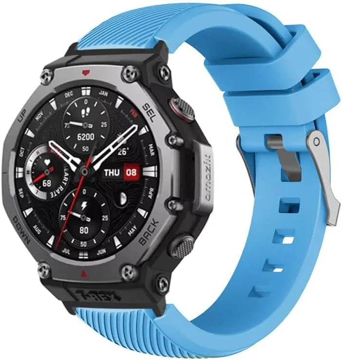 LAZIRO Strap Compatible for Amazfit T-Rex 3, Soft Sport Strap Silicone Breathable Adjustable Replacement Watch Bands for Men Women Compatible with Amazfit T-Rex 3