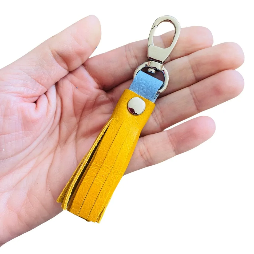 Leather Tassel Charm - Various Colours