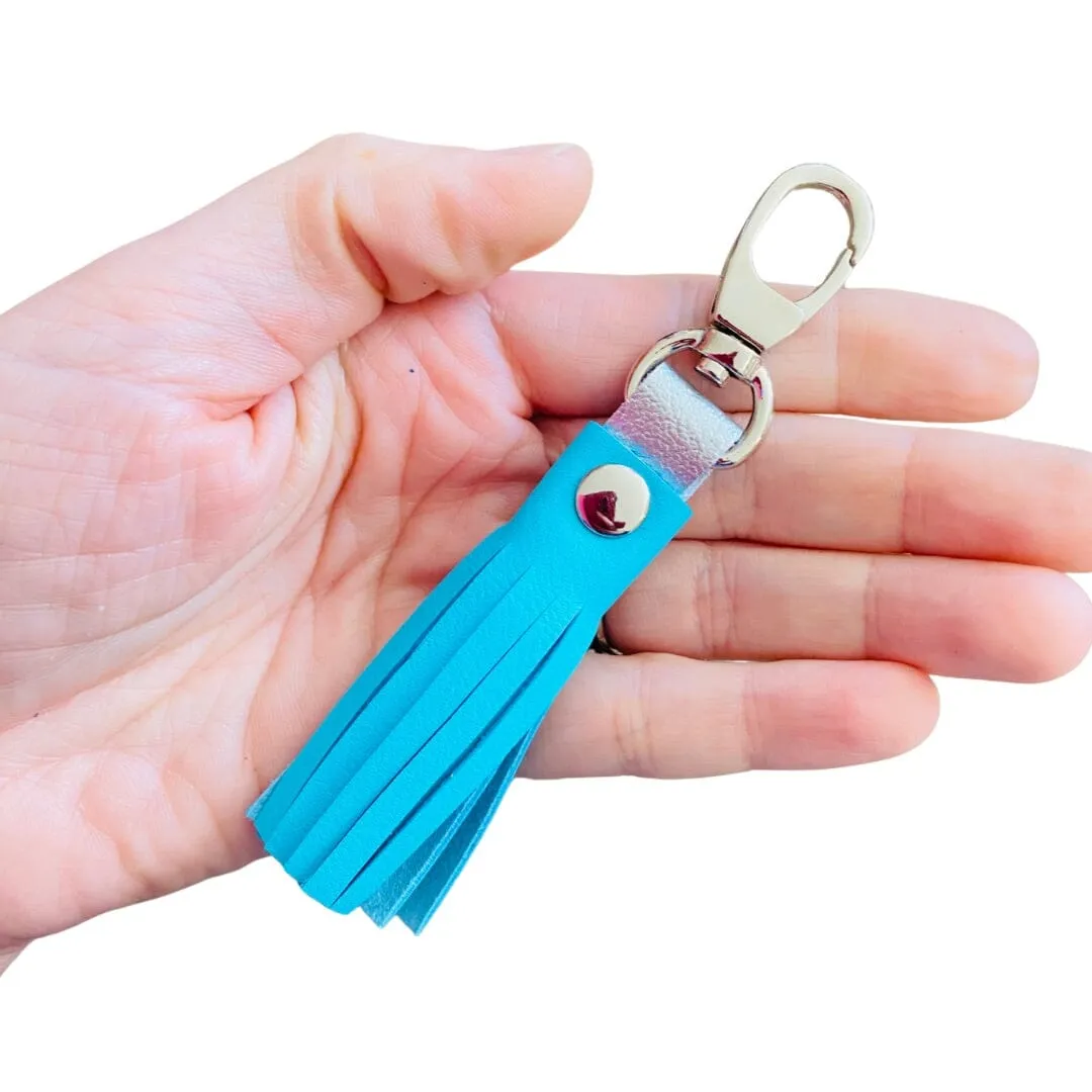 Leather Tassel Charm - Various Colours