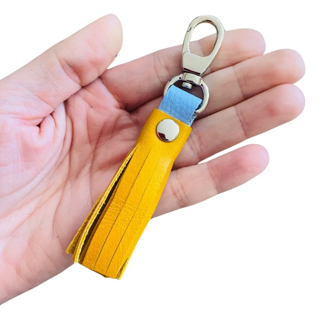 Leather Tassel Charm - Various Colours