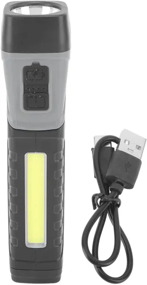 LED COB Flashlight Super Bright Rotatable 5 Modes Magnetic Clip Camping
