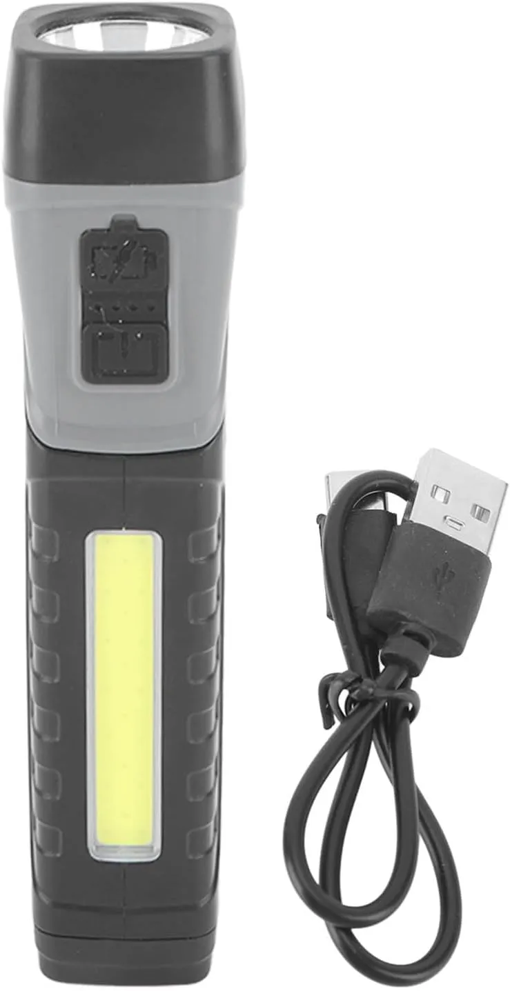 LED COB Flashlight Super Bright Rotatable 5 Modes Magnetic Clip Camping