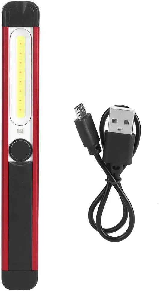LED COB Magnetic Flashlight Emergency Work Lamp USB Rechargeable Bright Light Portable for Outdoor Camping Maintenance