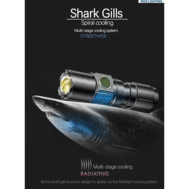 LED Flashlight Outdoor Portable USB Rechargeable Mini Glare Zoomable Laser Torch Aluminum Alloy Outdoor Camping Tactical Flashlight 3.7V
