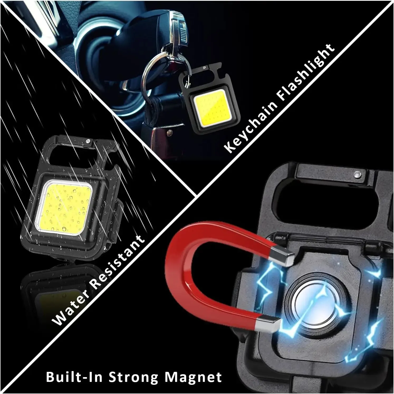 LED Flashlight Super Bright Bottle Opener USB Rechargeable and Waterproof Light