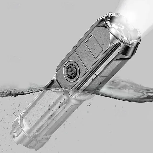 LED Flashlight USB Super Bright Zoomable USB Rechargeable Tactical Torch for Camping Hiking Fishing Outdoor Hunting 3.7V