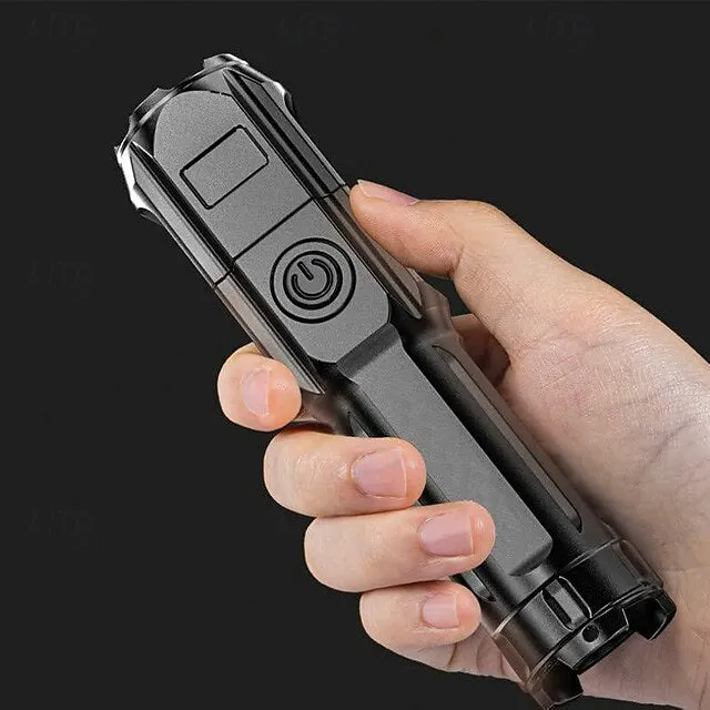 LED Flashlight USB Super Bright Zoomable USB Rechargeable Tactical Torch for Camping Hiking Fishing Outdoor Hunting 3.7V