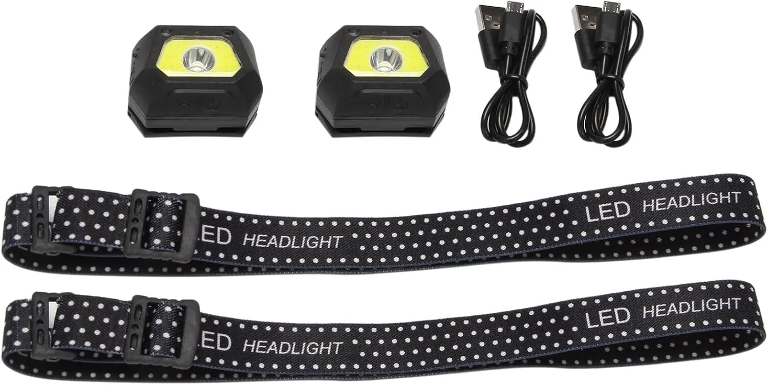 LED Light lamp Dimmable Flashlight COB Headlight for Camping Hunting Running Outdoor Camping Fishing