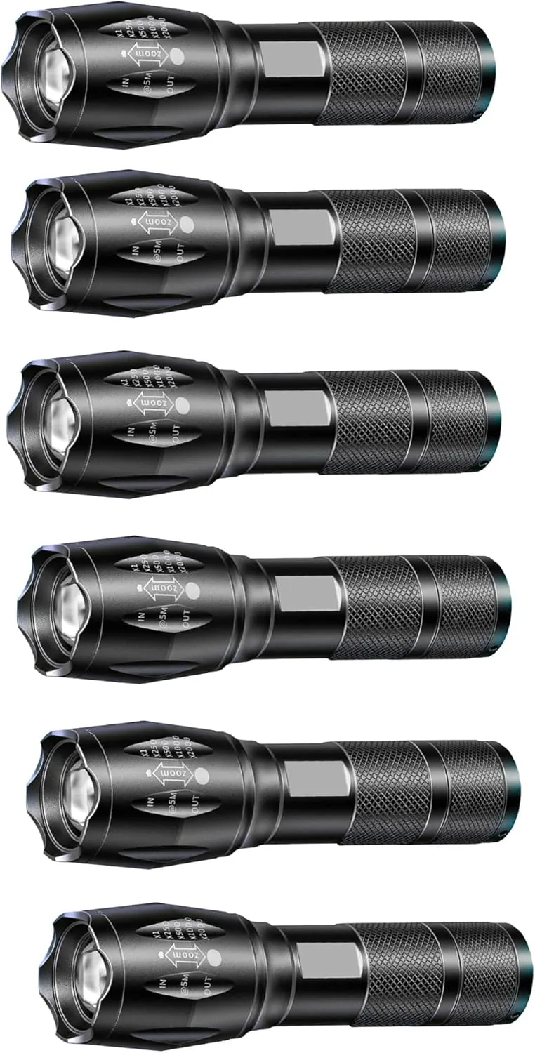 LED Tactical Flashlights - High Lumen, 5 Modes, Zoomable Beam, Mini Flashlights for EDC and Emergency Use (6)
