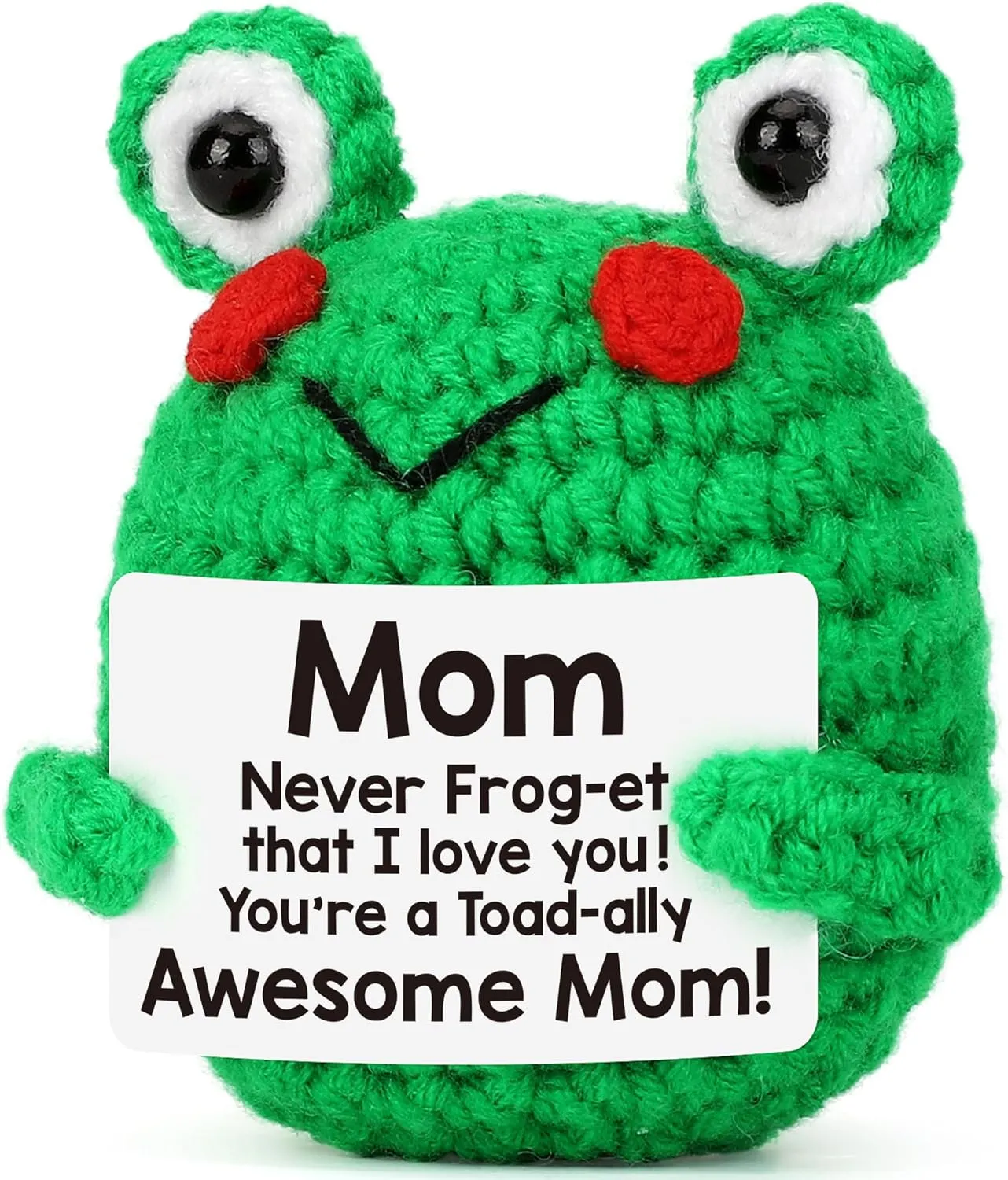 LEJIAJINW Mothers Day Mother Gifts for Mom Mommy Mother-in-Law, New Mom Mother's Day Birthday Gifts for Women, Best I Love You Frog Moms Present from Daughter Son, Small Cute Positive Crochet Frog