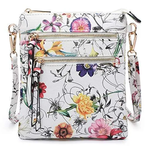 Lightweight Functional Multi Pocket Vegan Leather Crossbody Bag