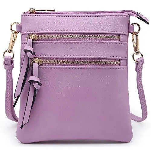 Lightweight Functional Multi Pocket Vegan Leather Crossbody Bag