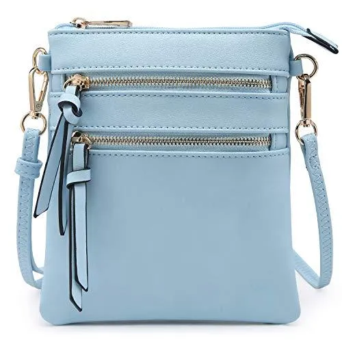 Lightweight Functional Multi Pocket Vegan Leather Crossbody Bag