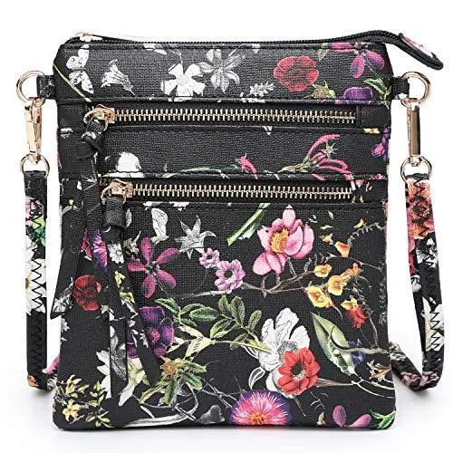 Lightweight Functional Multi Pocket Vegan Leather Crossbody Bag