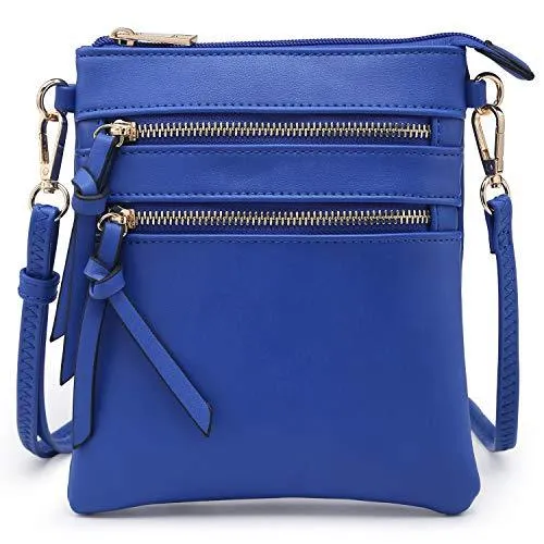 Lightweight Functional Multi Pocket Vegan Leather Crossbody Bag